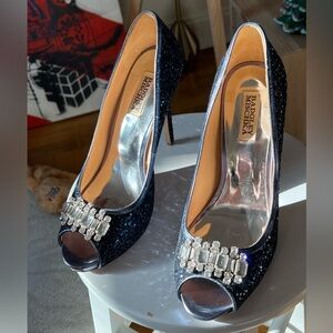 Badgley Mischka Glitter Heels size 40